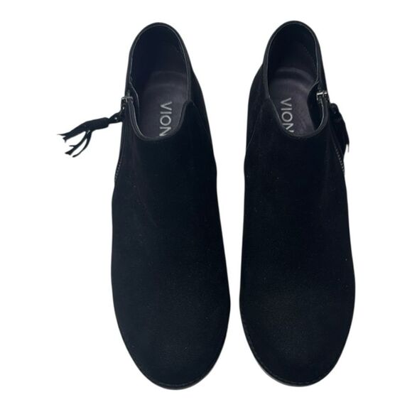 Vionic Black Ankle Booties with Suede Finish. Size 8.5. - Picture 3 of 8